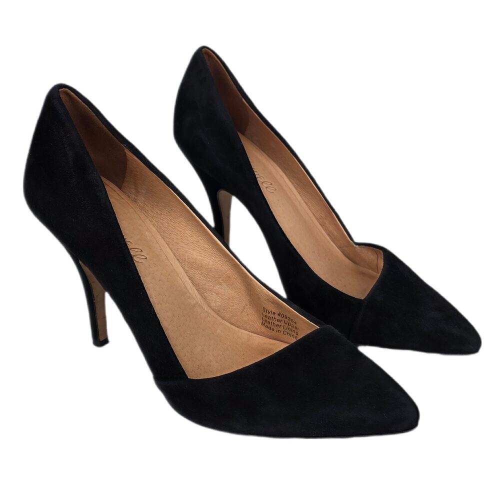 MADEWELL “MIRA” BLACK SUEDE POINTED‑TOE PUMPS – WOMEN’S 7.5 – STYLE #09364